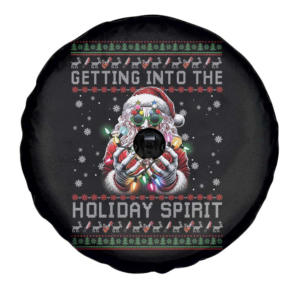Funny Terrifier Christmas Santa Spare Tire Cover Getting Into The Holiday Spirit Horror Movie - Wonder Print Shop