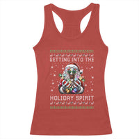 Funny Terrifier Christmas Santa Racerback Tank Top Getting Into The Holiday Spirit Horror Movie - Wonder Print Shop