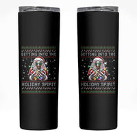 Funny Terrifier Christmas Santa Skinny Tumbler Getting Into The Holiday Spirit Horror Movie - Wonder Print Shop
