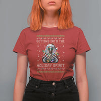 Funny Terrifier Christmas Santa T Shirt For Women Getting Into The Holiday Spirit Horror Movie - Wonder Print Shop