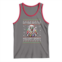 Funny Terrifier Christmas Santa Tank Top Getting Into The Holiday Spirit Horror Movie - Wonder Print Shop