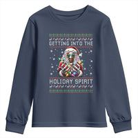 Funny Terrifier Christmas Santa Youth Sweatshirt Getting Into The Holiday Spirit Horror Movie - Wonder Print Shop