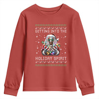 Funny Terrifier Christmas Santa Youth Sweatshirt Getting Into The Holiday Spirit Horror Movie - Wonder Print Shop