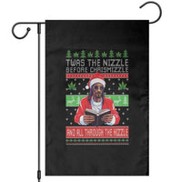 Funny Christmas Hip Hop Rap Gang Garden Flag Twas The Nizzle Before Chrismizzle And All Through The Hizzle Weed - Wonder Print Shop