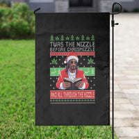 Funny Christmas Hip Hop Rap Gang Garden Flag Twas The Nizzle Before Chrismizzle And All Through The Hizzle Weed - Wonder Print Shop