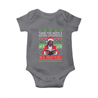 Funny Christmas Hip Hop Rap Gang Baby Onesie Twas The Nizzle Before Chrismizzle And All Through The Hizzle Weed - Wonder Print Shop