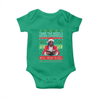 Funny Christmas Hip Hop Rap Gang Baby Onesie Twas The Nizzle Before Chrismizzle And All Through The Hizzle Weed - Wonder Print Shop