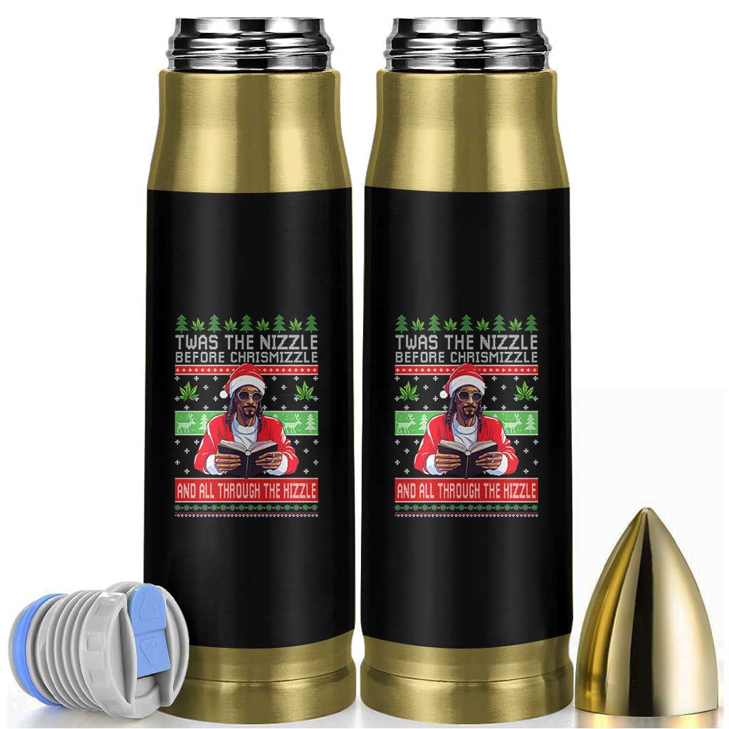 Funny Christmas Hip Hop Rap Gang Bullet Tumbler Twas The Nizzle Before Chrismizzle And All Through The Hizzle Weed - Wonder Print Shop