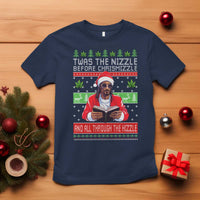 Funny Christmas Hip Hop Rap Gang T Shirt Twas The Nizzle Before Chrismizzle And All Through The Hizzle Weed - Wonder Print Shop