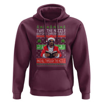 Funny Christmas Hip Hop Rap Gang Hoodie Twas The Nizzle Before Chrismizzle And All Through The Hizzle Weed - Wonder Print Shop