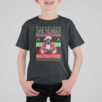 Funny Christmas Hip Hop Rap Gang T Shirt For Kid Twas The Nizzle Before Chrismizzle And All Through The Hizzle Weed - Wonder Print Shop