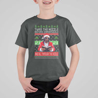 Funny Christmas Hip Hop Rap Gang T Shirt For Kid Twas The Nizzle Before Chrismizzle And All Through The Hizzle Weed - Wonder Print Shop