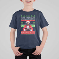 Funny Christmas Hip Hop Rap Gang T Shirt For Kid Twas The Nizzle Before Chrismizzle And All Through The Hizzle Weed - Wonder Print Shop