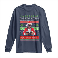 Funny Christmas Hip Hop Rap Gang Long Sleeve Shirt Twas The Nizzle Before Chrismizzle And All Through The Hizzle Weed - Wonder Print Shop