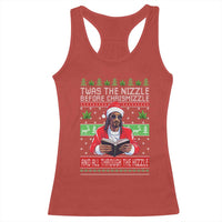 Funny Christmas Hip Hop Rap Gang Racerback Tank Top Twas The Nizzle Before Chrismizzle And All Through The Hizzle Weed - Wonder Print Shop