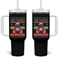Funny Christmas Hip Hop Rap Gang Tumbler With Handle Twas The Nizzle Before Chrismizzle And All Through The Hizzle Weed - Wonder Print Shop