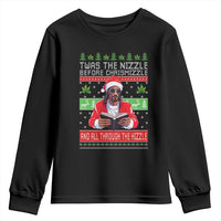 Funny Christmas Hip Hop Rap Gang Youth Sweatshirt Twas The Nizzle Before Chrismizzle And All Through The Hizzle Weed - Wonder Print Shop