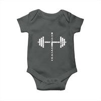Christian Bible Gym Baby Onesie Jesus Weightlifter Workout Faith Isaiah 40 31 - Wonder Print Shop