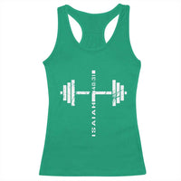 Christian Bible Gym Racerback Tank Top Jesus Weightlifter Workout Faith Isaiah 40 31 - Wonder Print Shop