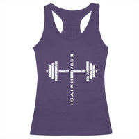 Christian Bible Gym Racerback Tank Top Jesus Weightlifter Workout Faith Isaiah 40 31 - Wonder Print Shop