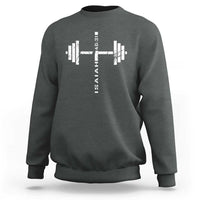 Christian Bible Gym Sweatshirt Jesus Weightlifter Workout Faith Isaiah 40 31 - Wonder Print Shop