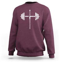 Christian Bible Gym Sweatshirt Jesus Weightlifter Workout Faith Isaiah 40 31 - Wonder Print Shop