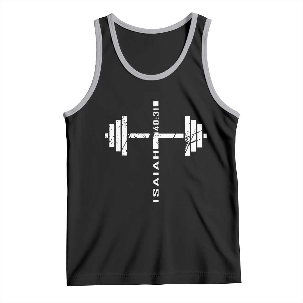 Christian Bible Gym Tank Top Jesus Weightlifter Workout Faith Isaiah 40 31 - Wonder Print Shop