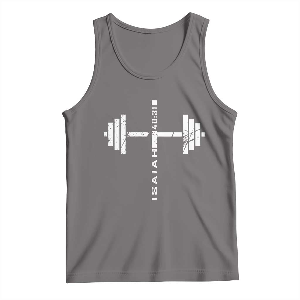 Christian Bible Gym Tank Top Jesus Weightlifter Workout Faith Isaiah 40 31 - Wonder Print Shop