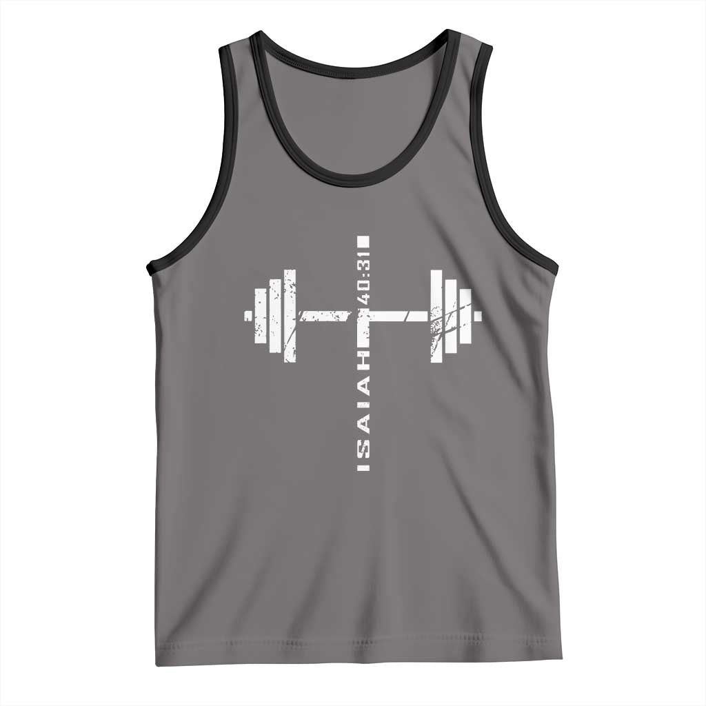 Christian Bible Gym Tank Top Jesus Weightlifter Workout Faith Isaiah 40 31 - Wonder Print Shop