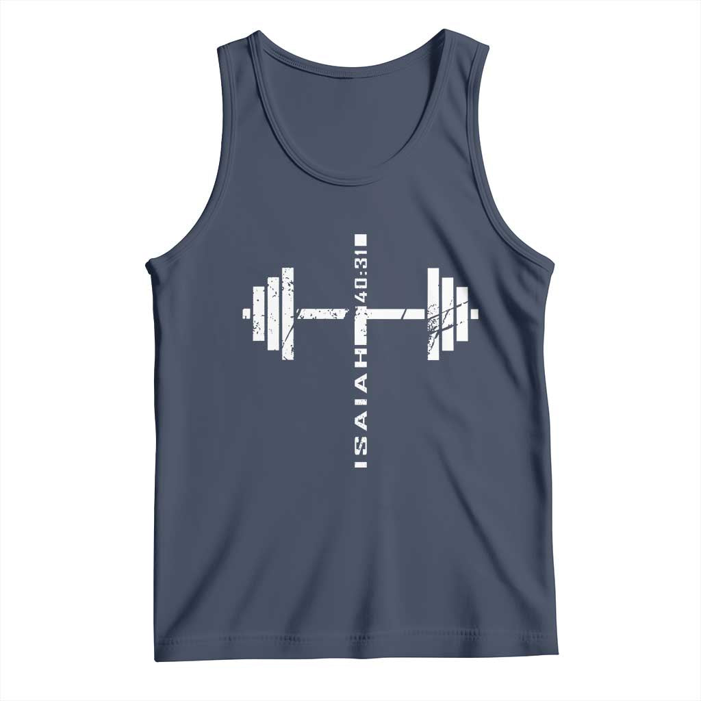 Christian Bible Gym Tank Top Jesus Weightlifter Workout Faith Isaiah 40 31 - Wonder Print Shop