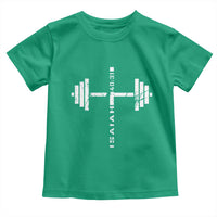 Christian Bible Gym Toddler T Shirt Jesus Weightlifter Workout Faith Isaiah 40 31 - Wonder Print Shop