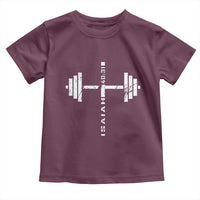 Christian Bible Gym Toddler T Shirt Jesus Weightlifter Workout Faith Isaiah 40 31 - Wonder Print Shop