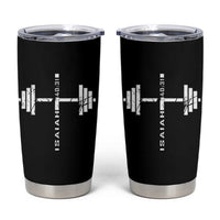 Christian Bible Gym Tumbler Cup Jesus Weightlifter Workout Faith Isaiah 40 31 - Wonder Print Shop