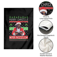 Funny Christmas Hip Hop Rap Gang Garden Flag Merry Chrizzle Ma Nizzle Xmas Weed - Wonder Print Shop