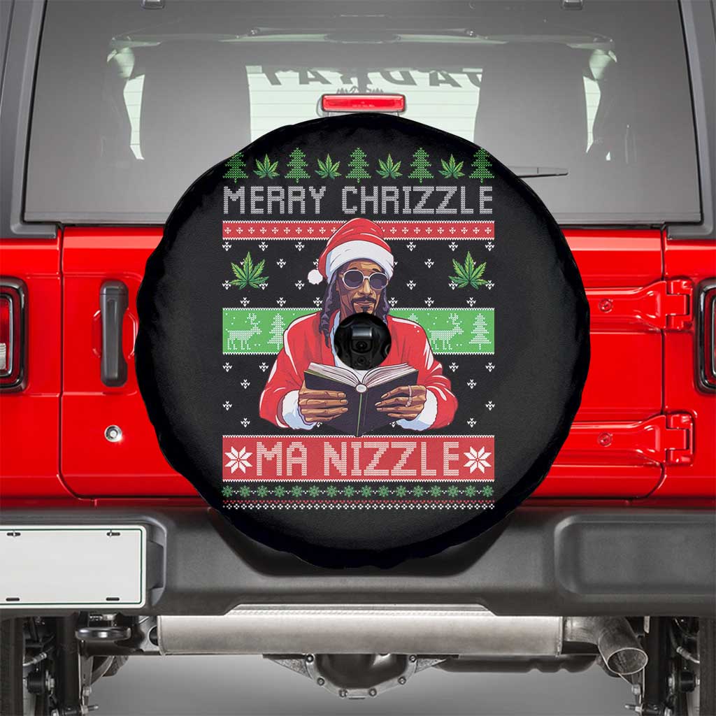 Funny Christmas Hip Hop Rap Gang Spare Tire Cover Merry Chrizzle Ma Nizzle Xmas Weed - Wonder Print Shop