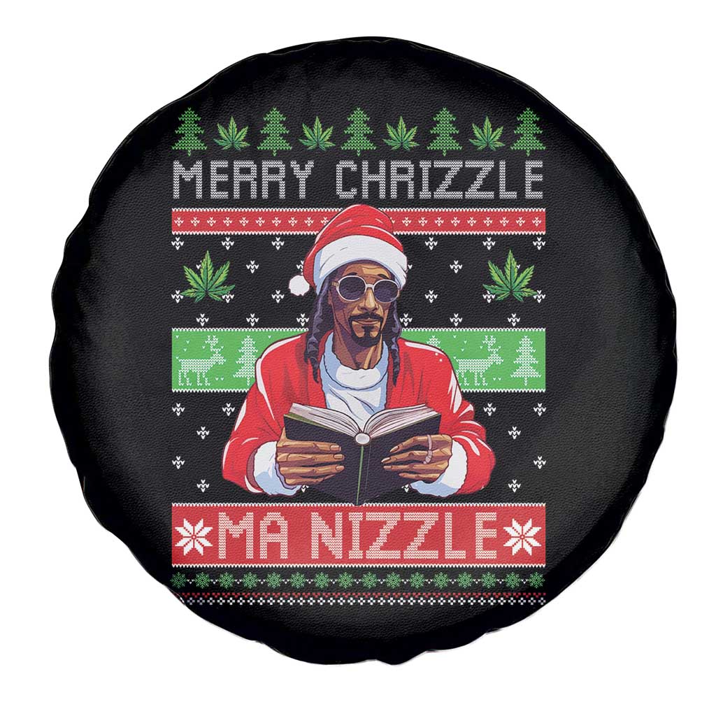 Funny Christmas Hip Hop Rap Gang Spare Tire Cover Merry Chrizzle Ma Nizzle Xmas Weed - Wonder Print Shop