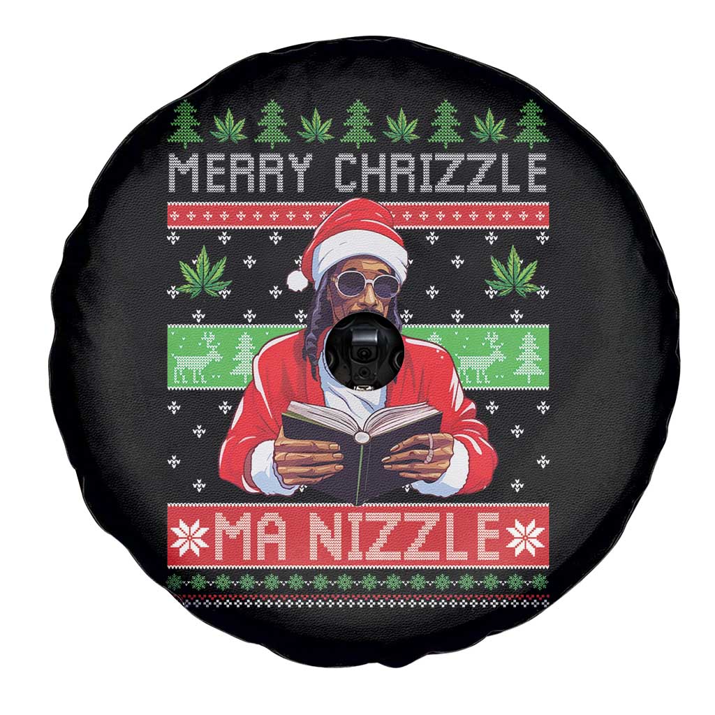 Funny Christmas Hip Hop Rap Gang Spare Tire Cover Merry Chrizzle Ma Nizzle Xmas Weed - Wonder Print Shop