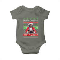 Funny Christmas Hip Hop Rap Gang Baby Onesie Merry Chrizzle Ma Nizzle Xmas Weed - Wonder Print Shop