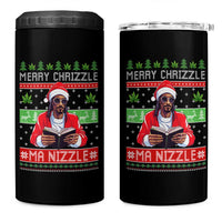 Funny Christmas Hip Hop Rap Gang 4 in 1 Can Cooler Tumbler Merry Chrizzle Ma Nizzle Xmas Weed - Wonder Print Shop