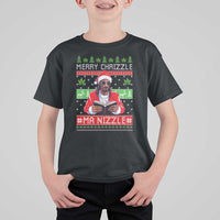 Funny Christmas Hip Hop Rap Gang T Shirt For Kid Merry Chrizzle Ma Nizzle Xmas Weed - Wonder Print Shop