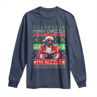 Funny Christmas Hip Hop Rap Gang Long Sleeve Shirt Merry Chrizzle Ma Nizzle Xmas Weed - Wonder Print Shop