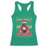 Funny Christmas Hip Hop Rap Gang Racerback Tank Top Merry Chrizzle Ma Nizzle Xmas Weed - Wonder Print Shop