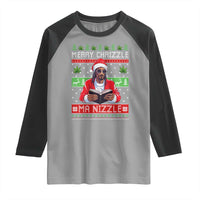 Funny Christmas Hip Hop Rap Gang Raglan Shirt Merry Chrizzle Ma Nizzle Xmas Weed - Wonder Print Shop