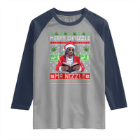 Funny Christmas Hip Hop Rap Gang Raglan Shirt Merry Chrizzle Ma Nizzle Xmas Weed - Wonder Print Shop
