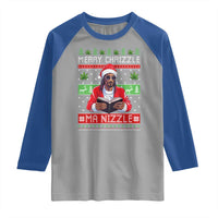 Funny Christmas Hip Hop Rap Gang Raglan Shirt Merry Chrizzle Ma Nizzle Xmas Weed - Wonder Print Shop