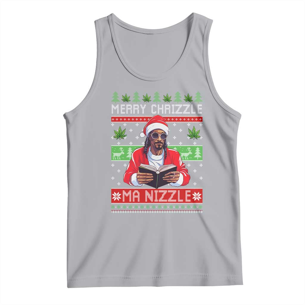 Funny Christmas Hip Hop Rap Gang Tank Top Merry Chrizzle Ma Nizzle Xmas Weed - Wonder Print Shop
