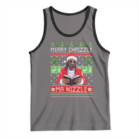 Funny Christmas Hip Hop Rap Gang Tank Top Merry Chrizzle Ma Nizzle Xmas Weed - Wonder Print Shop