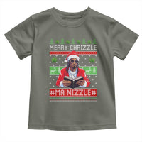 Funny Christmas Hip Hop Rap Gang Toddler T Shirt Merry Chrizzle Ma Nizzle Xmas Weed - Wonder Print Shop