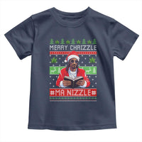 Funny Christmas Hip Hop Rap Gang Toddler T Shirt Merry Chrizzle Ma Nizzle Xmas Weed - Wonder Print Shop