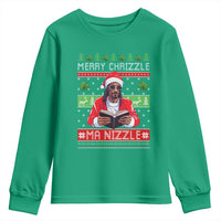 Funny Christmas Hip Hop Rap Gang Youth Sweatshirt Merry Chrizzle Ma Nizzle Xmas Weed - Wonder Print Shop